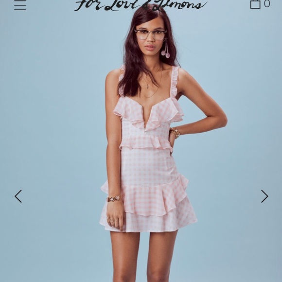 for love and lemons dixie ruffled mini dress